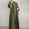 abaya women, Turkey Dubai Solid Color Two-piece Suit - Image 10