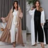 Muslim Cardigan Coat Chiffon Patchwork,abaya and dresses - Image 4
