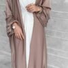 Spot Dress White Sleeveless Pleated Bottoming Vest Lined Dress,fashion abaya online - Image 2