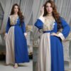 Embroidery Applique Muslim Tunic Robe Dress,abaya dress - Image 6
