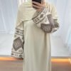 abaya  emirati,Fashion Embroidered DUBAI Turkish Robe - Image 5