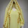Chiffon Long Muslim Embroidered Crew Neck Dress With Headscarf,fashion abayas - Image 8