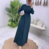 Striking Abaya Style Latest – Belted Crumple Design in Elegant Colors - Image 3