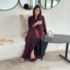 order abaya online,Muslim Modest Women's Abaya Cardigan Robe - Image 2