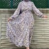 Ruffled Collar Conservative Dress,abaya for cheap - Image 2