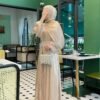 abaya fashion show,Muslim Clothing Streamer Yarn Three-piece Set Dress - Image 5