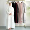 white abayas, Women's Cardigan Robe - Image 2