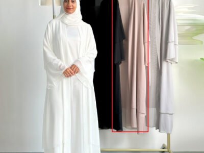 Alternative view of white abayas, Women's Cardigan Robe