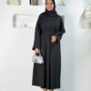 New Pure Color Tied Long Robe,muslim prom dresses - Image 3