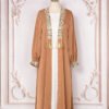 Luxe Satin Abaya Dress – Diamond Accents in Elegant Green - Image 3