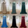 wedding dress for muslims, High-end Elegant Fishtail Banquet Host Dress 11 a group of dresses on mannequins,wedding dress for muslims