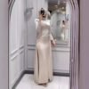 a woman taking a selfie in a mirror,ladies islamic wear