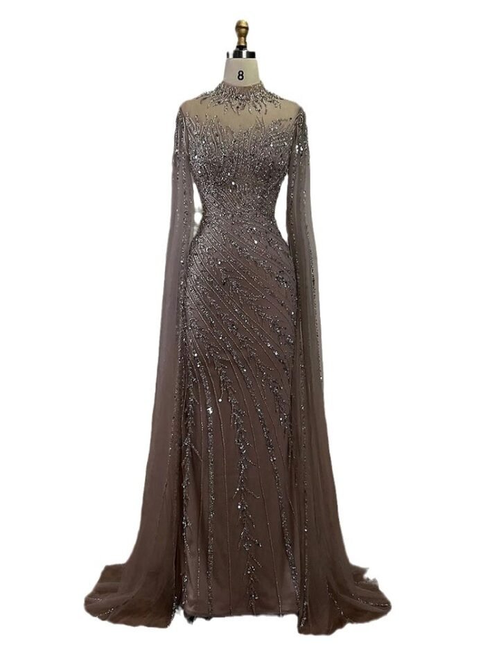 Alternative view of wedding dress for muslims, High-end Elegant Fishtail Banquet Host Dress