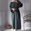 Long Sleeve Knitted Dress,abaya winter - Image 5