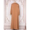 Luxe Satin Abaya Dress – Diamond Accents in Elegant Green - Image 4