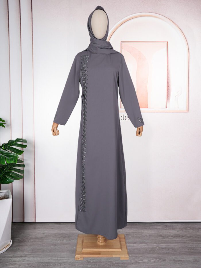 Alternative view of modest formal gowns,Two-piece Zipper Cardigan Dress