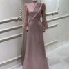bride dress for muslim, Evening Dress Elegant Elegant Two-piece Suit 10 a mannequin wearing a dress,bride dress for muslim,