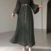 maternity dress modest,Pleated Loose Fashion Dress - Image 4