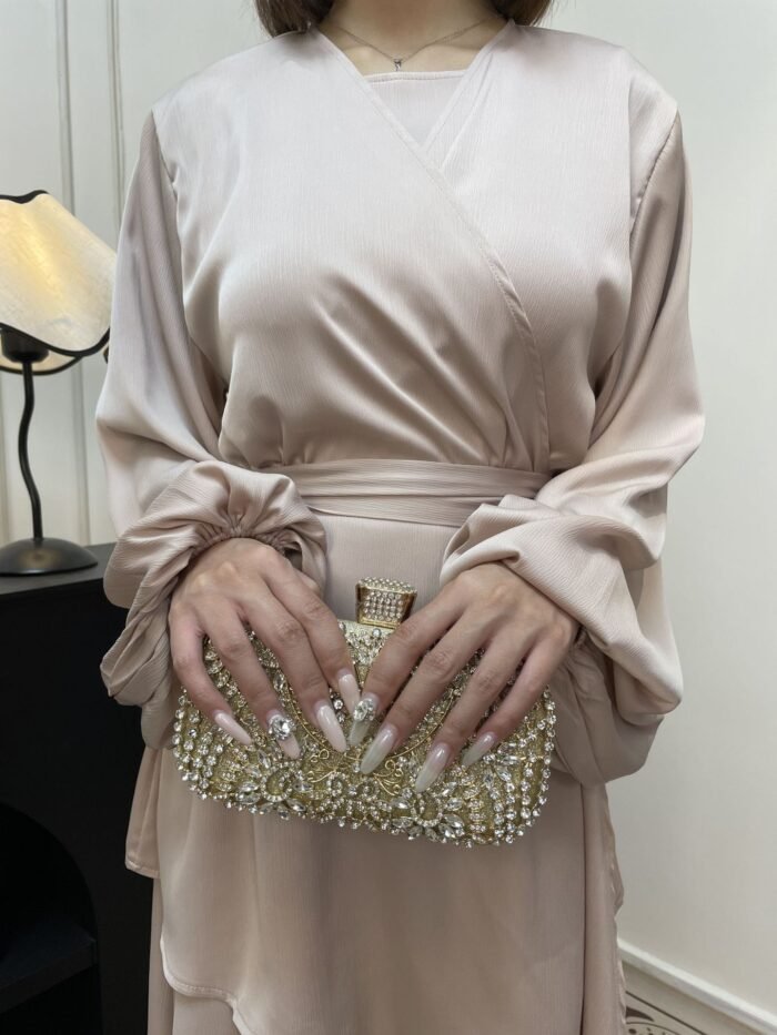 Alternative view of islamic clothes women,Women's Simple Solid Color Robe Dress