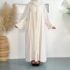 long modest dresses with sleeves,Women's Headscarf Inner Skirt Robe Three-piece Set, - Image 2