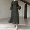 maternity dress modest,Pleated Loose Fashion Dress - Image 3