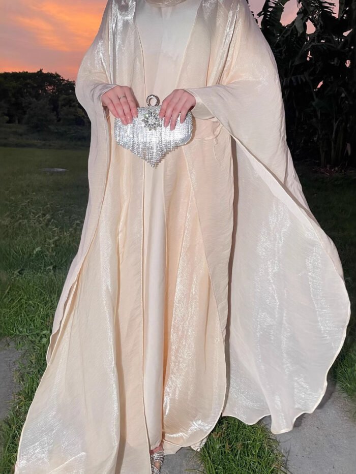 a woman in a white dress, formal modest dresses