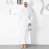 New Pure Color Tied Long Robe,muslim prom dresses - Image 4