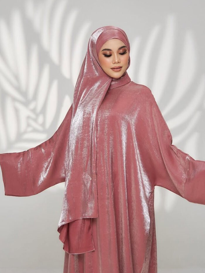 Alternative view of modest plus size fashion,Colorful Elegant Cloth Length Dress