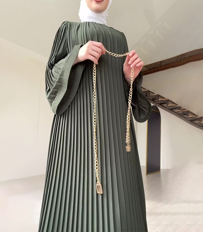 Alternative view of maternity dress modest,Pleated Loose Fashion Dress