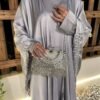 islamic woman clothes,Cape Tassel Dress Shawl Skirt Suit - Image 3