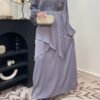 islamic clothes women,Women's Simple Solid Color Robe Dress - Image 4