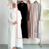 white abayas, Women's Cardigan Robe - Image 9