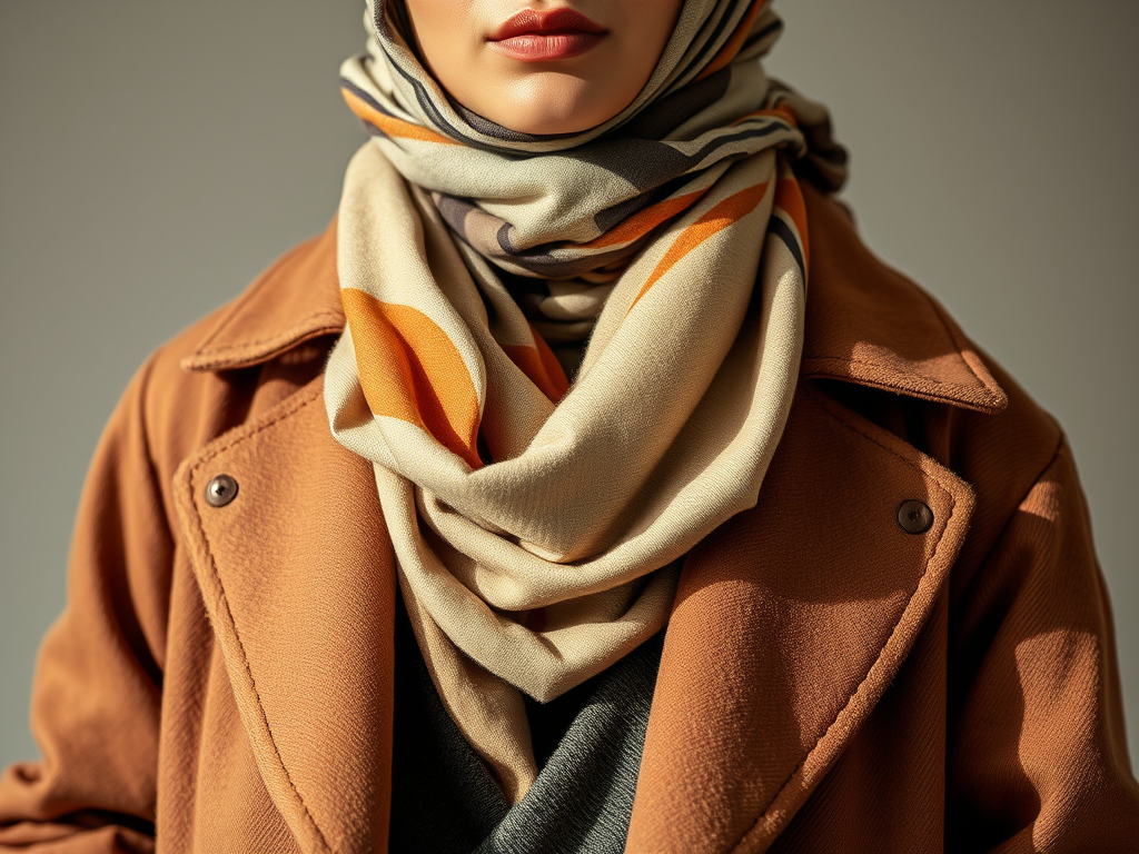 layering with outerwear for headscarf