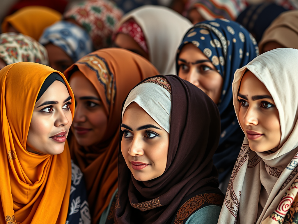 muslim women headscarf different variations of turbans
