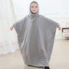 a girl in a grey robe, Abaya for Kids