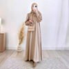 soft dress for women,Soft Fashion Satin Large Swing Dress - Image 4