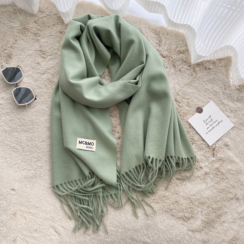 Luxurious Hair Scarf Satin – The Ultimate Blend of Style & Warmth - Olive Green , 200×70cm