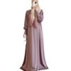soft dress for women,Soft Fashion Satin Large Swing Dress - Image 9