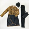 a black and yellow outfit,swim dress
