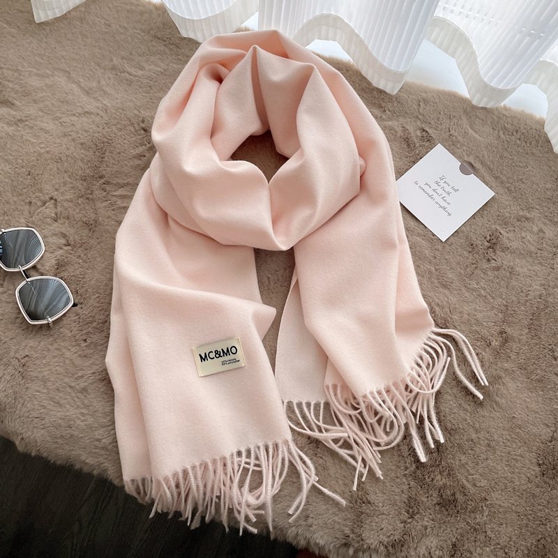 Luxurious Hair Scarf Satin – The Ultimate Blend of Style & Warmth - Apricot , 200×70cm
