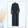 Embroidered Elegant Cardigan Robe,cheapest abaya - Image 3