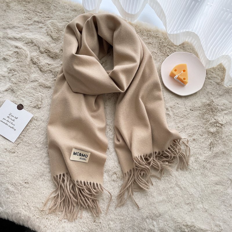 Luxurious Hair Scarf Satin – The Ultimate Blend of Style & Warmth - Rice , 200×70cm