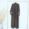 Embroidered Elegant Cardigan Robe,cheapest abaya - Image 2