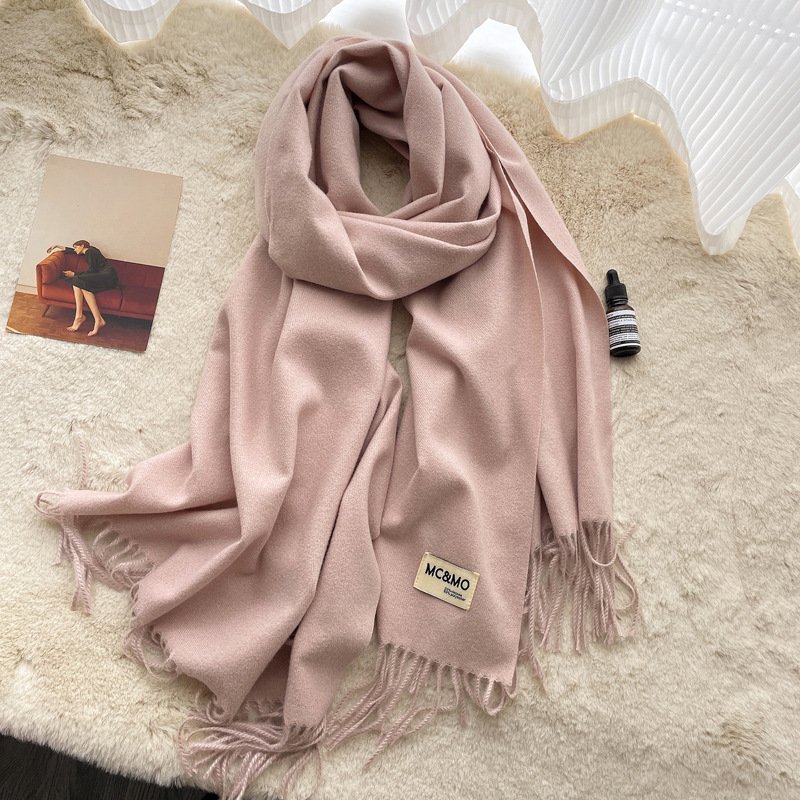 Luxurious Hair Scarf Satin – The Ultimate Blend of Style & Warmth - Romantic Pink Color , 200×70cm