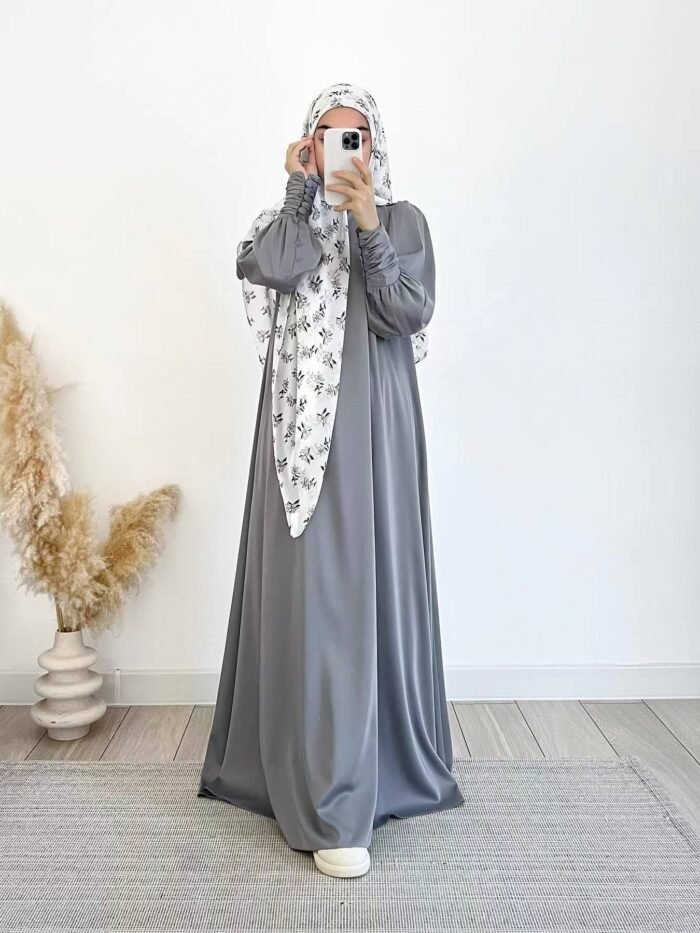Alternative view of soft dress for women,Soft Fashion Satin Large Swing Dress
