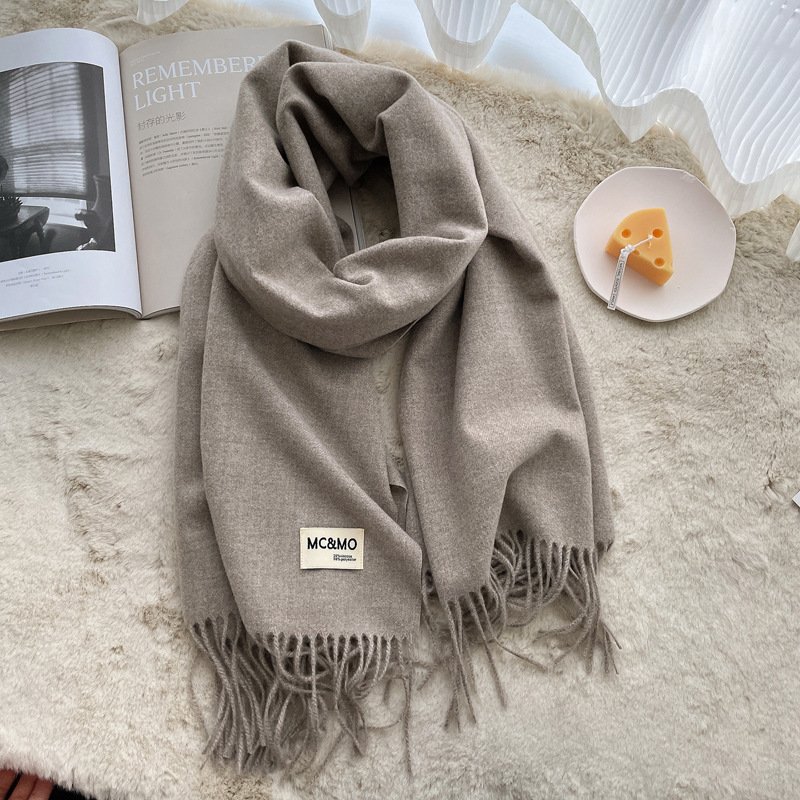 Luxurious Hair Scarf Satin – The Ultimate Blend of Style & Warmth - Hemp Coffee , 200×70cm