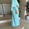 abaya store,Cardigan Women's Clothes Shiny Solid Color - Image 2
