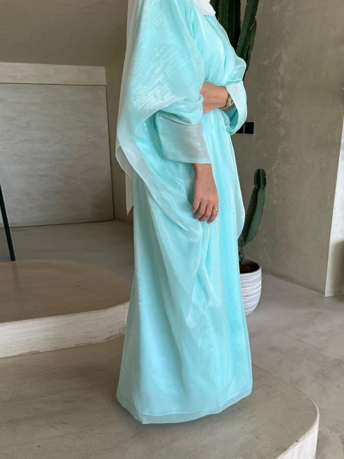 Alternative view of abaya store,Cardigan Women's Clothes Shiny Solid Color