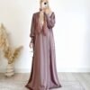 soft dress for women,Soft Fashion Satin Large Swing Dress - Image 7