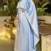 cute abaya dresses,Cloak Satin Dress Robe - Image 2